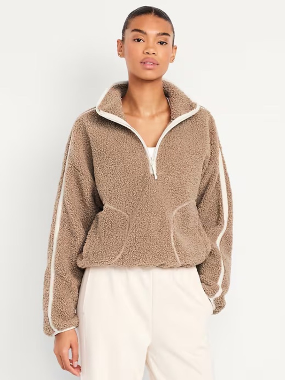 Old Navy Loose Sherpa Quarter-Zip Pullover